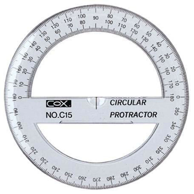 Picture of 0150 CIRCULAR PROTRACTOR WITH BEVELLED INKING EDGES
